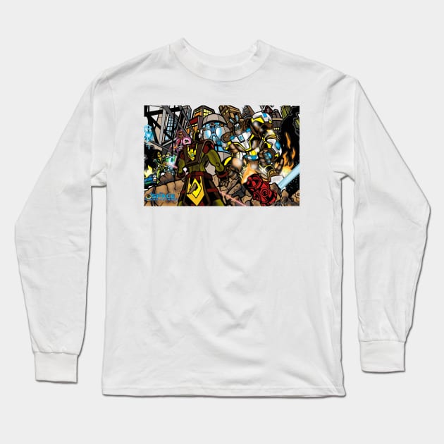 The Space Safarians v. Mon-Grel Long Sleeve T-Shirt by DocNebula